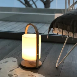 2 Lanternes sans fil LED WOODY H37cm