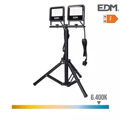 2 Projecteurs LED de Chantier avec Trépied 30W 2370lm (240W) - Blanc du Jour 6400K - 70414