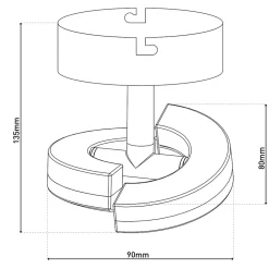 1 spot LED pour mur et plafond 'AFFI'