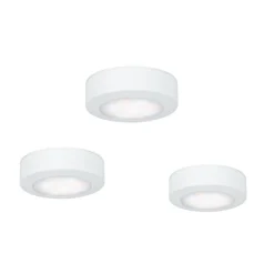 3 spots à pile Bly Bo LED intégrée variation de blancs IP20 80lm 1W Ø8xH.2,5cm blanc GoodHome