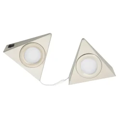3 spots Chardin LED intégrée blanc neutre IP20 450lm 9W L.12xl.11,8xH.3,9cm chrome GoodHome