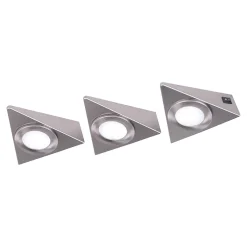 3 spots Chardin LED intégrée blanc neutre IP20 450lm 9W L.12xl.11,8xH.3,9cm chrome GoodHome