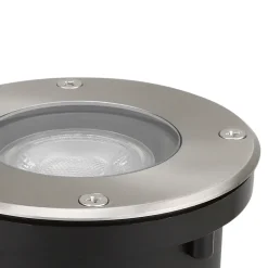 3 spots d'extérieur encastrables Wonsey argent GU10 25W IP65/IP67 Goodhome