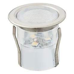 10 spots encastrable Coldstrip LED intégrée 4.9W IP65 et IP67 GoodHome argent lumière bleue