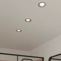 3 spots encastrables Caius GU10 blanc neutre IP44 345lm 4.7W Ø8.5xH.10.1cm chrome GoodHome