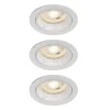 3 spots encastrables Caius GU10 blanc neutre IP44 345lm 4.7W Ø8.5xH.10.1cm blanc GoodHome