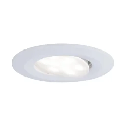 3 spots encastrables Calla LED intégrée 4000K IP65 3x680lm rond orientable blanc dépoli Paulmann
