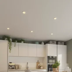 5 spots encastrables Chancey GU10 blanc chaud IP20 345lm 3.4W Ø8.5xH.2.8cm blanc GoodHome