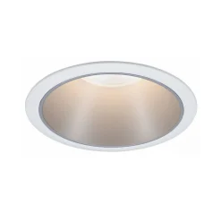 3 spots encastrables Cole LED intégrée blanc chaud IP44 3x470lm Ø8cm argent finition blanche Paulmann