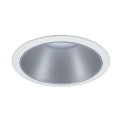 3 spots encastrables Cole LED intégrée blanc chaud IP44 3x470lm Ø8cm argent finition blanche Paulmann