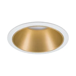 3 spots encastrables Cole LED intégrée blanc chaud IP44 3x470lm Ø8cm doré finition blanche Paulmann