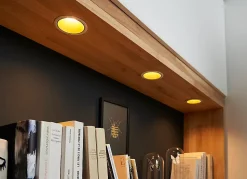 3 spots encastrables Cole LED intégrée blanc chaud IP44 3x470lm Ø8cm doré finition blanche Paulmann