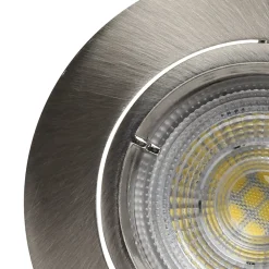 3 spots encastrables Debye GU10 blanc chaud IP20 dimmable 520lm 5.8W Ø8.5xH.9.4cm chrome GoodHome