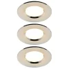 3 spots encastrables Etana LED intégrée blanc chaud IP65 410lm 4.7W Ø8.5cmxH.3.1cm métal chrome GoodHome