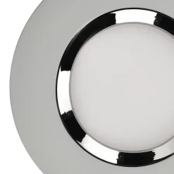 3 spots encastrables Etana LED intégrée blanc chaud IP65 410lm 4.7W Ø8.5cmxH.3.1cm métal chrome GoodHome
