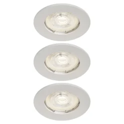 3 spots encastrables GU10 blanc neutre IP20 230lm 3.1W Ø8.2xH.8.7cm blanc
