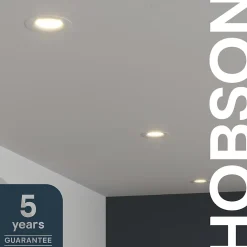 3 spots encastrables Hobson LED intégrée blanc chaud IP20 dimmable 450lm 6.1W Ø8.8xH.5.3cm blanc GoodHome