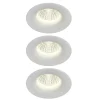 3 spots encastrables Hobson LED intégrée blanc neutre IP20 dimmable 450lm 6.1W Ø8.8xH.5.3cm blanc GoodHome