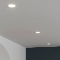 3 spots encastrables Hobson LED intégrée blanc neutre IP20 dimmable 450lm 6.1W Ø8.8xH.5.3cm blanc GoodHome