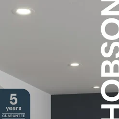 3 spots encastrables Hobson LED intégrée blanc neutre IP20 dimmable 450lm 6.1W Ø8.8xH.5.3cm blanc GoodHome