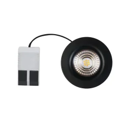 3 spots encastrables Hobson LED intégrée blanc neutre IP20 dimmable 450lm 6.1W Ø8.8xH.5.3cm noir GoodHome