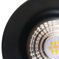 3 spots encastrables Hobson LED intégrée blanc neutre IP20 dimmable 450lm 6.1W Ø8.8xH.5.3cm noir GoodHome