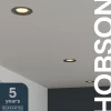 3 spots encastrables Hobson LED intégrée blanc chaud IP20 dimmable 450lm 6.1W Ø8.8xH.5.3cm noir GoodHome