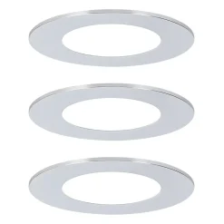 3 spots encastrables Karluk LED intégrée variation de blancs IP65 500lm 6.5W Ø8xH.2,4cm argent GoodHome