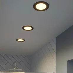 3 spots encastrables Karluk LED intégrée variation de blancs IP65 500lm 6.5W Ø8xH.2,4cm blanc GoodHome