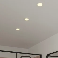 3 spots encastrables Leavitt LED intégrée blanc chaud IP44 300lm 4.5W Ø8.5xH.4.7cm blanc GoodHome