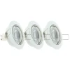 3 spots encastrables LED integrée blanc neutre IP20 4000K 345lm 4W rond Xanlite