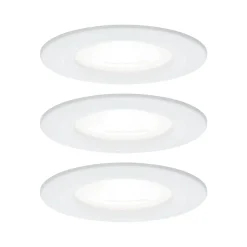 3 spots encastrables Nova GU10 4000K IP44 3x470lm Ø6,8cm blanc Paulmann