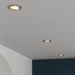 3 spots encastrables Quimby LED intégrée blanc chaud IP20 dimmable 350lm 5.5W Ø8.5xH.5.2cm chrome GoodHome