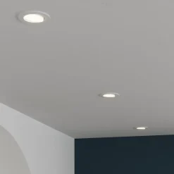 3 spots encastrables Quimby LED intégrée blanc neutre IP20 dimmable 350lm 5.5W Ø8.5xH.5.2cm blanc GoodHome
