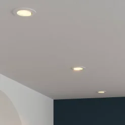 3 spots encastrables Quimby LED intégrée blanc chaud IP20 dimmable 350lm 5.5W Ø8.5xH.5.2cm blanc GoodHome