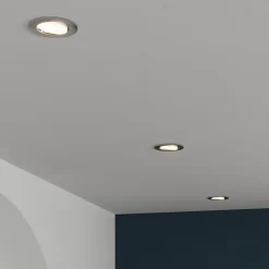 3 spots encastrables Quimby LED intégrée blanc neutre IP20 dimmable 350lm 5.5W Ø8.5xH.5.2cm chrome GoodHome