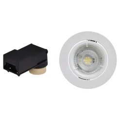 10 spots encastrables Salk GU10 blanc chaud IP20 450lm 4.9W Ø8.5xH.9.4cm blanc GoodHome