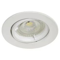 10 spots encastrables Salk GU10 blanc chaud IP20 450lm 4.9W Ø8.5xH.9.4cm blanc GoodHome