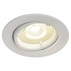10 spots encastrables Salk GU10 blanc neutre IP20 450lm 4.9W Ø8.5xH.9.4cm blanc GoodHome