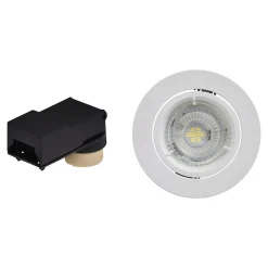 10 spots encastrables Salk GU10 blanc neutre IP20 450lm 4.9W Ø8.5xH.9.4cm blanc GoodHome