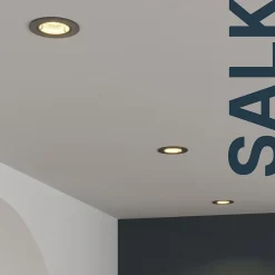 3 spots encastrables Salk GU10 blanc chaud IP20 450lm 4.9W Ø8.5xH.9.4cm noir GoodHome