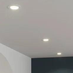 3 spots encastrables Salk GU10 blanc neutre IP20 450lm 4.9W Ø8.5xH.9.4cm blanc GoodHome