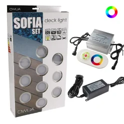 10 Spots LED à Encastrer - RGB - Telecommande + Transformateur 30W - SOFIA - Plug & Play - Dimmable