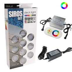 10 Spots LED à Encastrer - RGB - Telecommande + Transformateur 30W - SIROS - Plug & Play - Dimmable