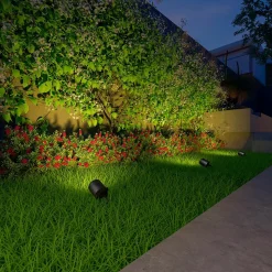 3 spots LED à piquer connectés Smart RGBW IP44 2,8W 390lm Calex