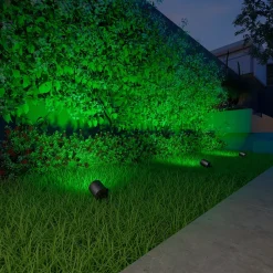 3 spots LED à piquer connectés Smart RGBW IP44 2,8W 390lm Calex