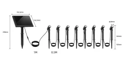 8 Spots solaires connectés MINI ROUNDY 200LM