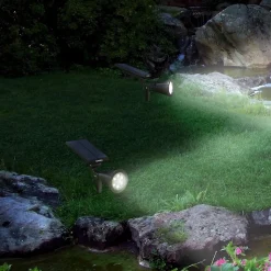 4 Spots solaires projecteurs SPIKY Blanc froid 100LM