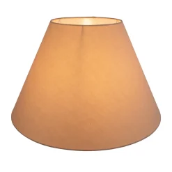 Abat jour Causia blanc polyester coton diametre bas 50 haut 22 hauteur 33 pour lampe de table