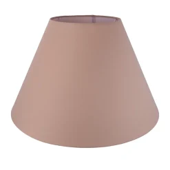 Abat jour Causia blanc polyester coton diametre bas 50 haut 22 hauteur 33 pour lampe de table